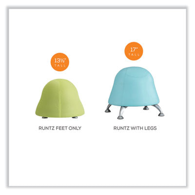 Runtz Ball Chair, Backless, Supports Up to 250 lb, Orange Fabric Seat, Silver Base, Ships in 1-3 Business Days OrdermeInc OrdermeInc