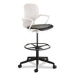 Shell Extended-Height Chair, Max 275 lb, 22" to 32" High Black/White Seat, White Back, Black Base, Ships in 1-3 Business Days OrdermeInc OrdermeInc