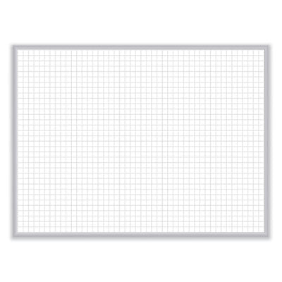 1 x 1 Grid Magnetic Whiteboard, 48.5 x 36.5, White/Gray Surface, Satin Aluminum Frame OrdermeInc OrdermeInc