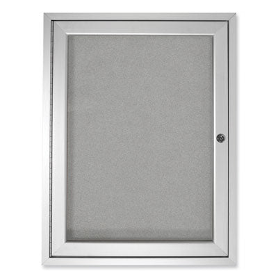 1 Door Enclosed Vinyl Bulletin Board with Satin Aluminum Frame, 18 x 24, Silver Surface OrdermeInc OrdermeInc