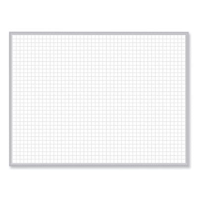 1 x 1 Grid Magnetic Whiteboard, 72.5 x 48.5, White/Gray Surface, Satin Aluminum Frame OrdermeInc OrdermeInc