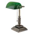 LED Bankers Lamp with Green Shade, Candlestick Neck, 14.75" High, Antique Bronze, Ships in 4-6 Business Days OrdermeInc OrdermeInc