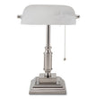 LED Bankers Lamp with Frosted Shade, 14.75" High, Brushed Nickel, Ships in 4-6 Business Days OrdermeInc OrdermeInc