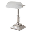 LED Bankers Lamp with Frosted Shade, 14.75" High, Brushed Nickel, Ships in 4-6 Business Days OrdermeInc OrdermeInc