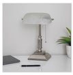 LED Bankers Lamp with Frosted Shade, 14.75" High, Brushed Nickel, Ships in 4-6 Business Days OrdermeInc OrdermeInc