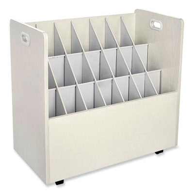 SAFCO PRODUCTS Mobile Roll File, 21 Compartments, 30.25w x 15.75d x 29.25h, Tan, Ships in 1-3 Business Days