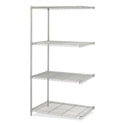 Industrial Add-On Unit, Four-Shelf, 36w x 24d x 72h, Steel, Metallic Gray, Ships in 1-3 Business Days OrdermeInc OrdermeInc