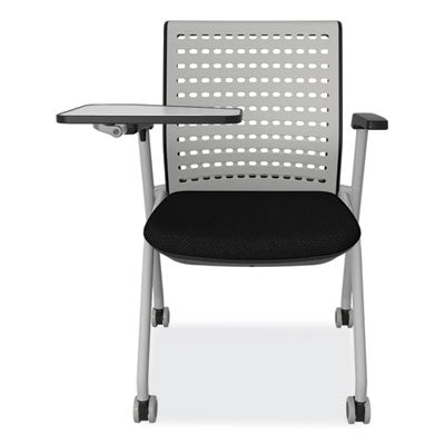 Thesis Training Chair w/Static Back and Tablet, Supports 250lb, 18" High Black Seat,Gray Back/Base,Ships in 1-3 Business Days OrdermeInc OrdermeInc