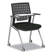 Thesis Training Chair w/Flex Back and Tablet, Max 250 lb, 18" High Black Seat, Gray Base, 2/Carton,Ships in 1-3 Business Days OrdermeInc OrdermeInc