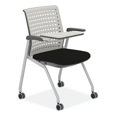 Thesis Training Chair w/Static Back and Tablet, Supports 250lb, 18" High Black Seat,Gray Back/Base,Ships in 1-3 Business Days OrdermeInc OrdermeInc