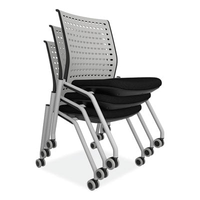 Safco® Thesis Training Chair w/Static Back, Max 250 lb, 18" High Black Seat, Gray Back/Base, 2/Carton, Ships in 1-3 Business Days  Ships in 1-3 business days OrdermeInc OrdermeInc