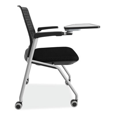 Thesis Training Chair w/Flex Back and Tablet, Max 250 lb, 18" High Black Seat, Gray Base, 2/Carton,Ships in 1-3 Business Days OrdermeInc OrdermeInc