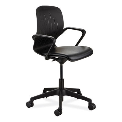 Shell Desk Chair, Supports Up to 275 lb, 17" to 20" Seat Height, Black Seat/Back, Black Base, Ships in 1-3 Business Days OrdermeInc OrdermeInc