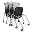 Safco® Thesis Training Chair w/Static Back, Max 250 lb, 18" High Black Seat, Gray Back/Base, 2/Carton, Ships in 1-3 Business Days  Ships in 1-3 business days OrdermeInc OrdermeInc