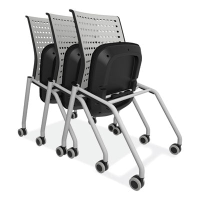 Safco® Thesis Training Chair w/Static Back, Max 250 lb, 18" High Black Seat, Gray Back/Base, 2/Carton, Ships in 1-3 Business Days  Ships in 1-3 business days OrdermeInc OrdermeInc