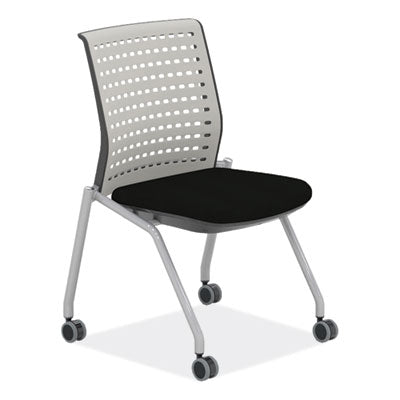 Safco® Thesis Training Chair w/Static Back, Max 250 lb, 18" High Black Seat, Gray Back/Base, 2/Carton, Ships in 1-3 Business Days  Ships in 1-3 business days OrdermeInc OrdermeInc