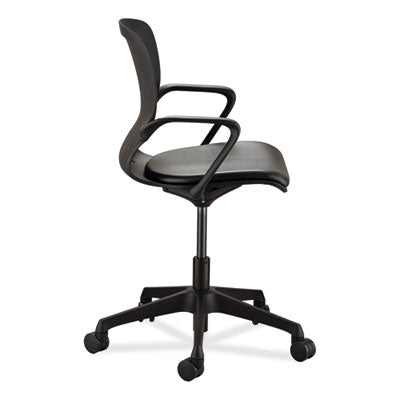 Shell Desk Chair, Supports Up to 275 lb, 17" to 20" Seat Height, Black Seat/Back, Black Base, Ships in 1-3 Business Days OrdermeInc OrdermeInc