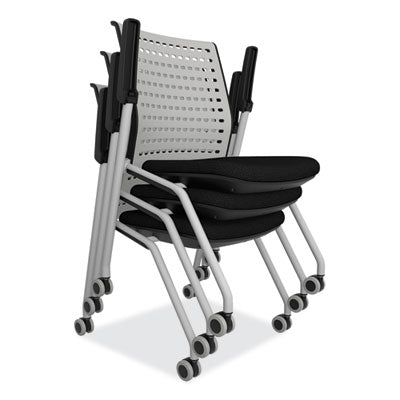 Safco® Thesis Training Chair w/Static Back and Arms, Max 250 lb, 18" High Black Seat,Gray Back/Base,2/CT,Ships in 1-3 Business Days  Ships in 1-3 business days OrdermeInc OrdermeInc