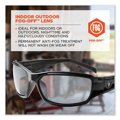 Skullerz Thor Safety Glasses, Black Nylon Impact Frame, AntiFog Indoor/Outdoor Polycarbonate Lens OrdermeInc OrdermeInc