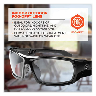 Skullerz Odin Safety Glasses, Black Nylon Impact Frame, Anti-Fog Indoor/Outdoor Lens OrdermeInc OrdermeInc