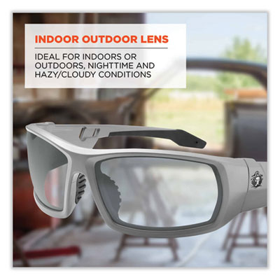 Skullerz Odin Safety Glasses, Matte Gray Nylon Impact Frame, Indoor/Outdoor Polycarbonate Lens OrdermeInc OrdermeInc
