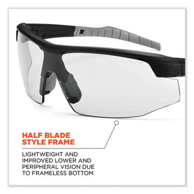 Skullerz Skoll Safety Glasses, Black Nylon Impact Frame, AntiFog, Indoor/Outdoor Polycarbon Lens OrdermeInc OrdermeInc