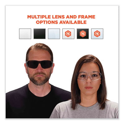 Skullerz Saga Frameless Safety Glasses, Black Nylon Impact Frame, Anti-Fog Smoke Polycarb Lens OrdermeInc OrdermeInc