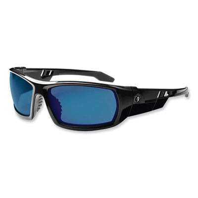 Skullerz Odin Safety Glasses, Black Nylon Impact Frame, Blue Mirror Polycarbonate Lens OrdermeInc OrdermeInc