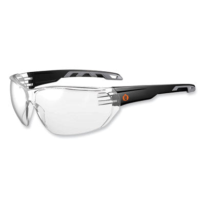 Skullerz Vali Frameless Safety Glasses, Black Nylon Impact Frame, Anti-Fog Clear Polycarb Lens OrdermeInc OrdermeInc
