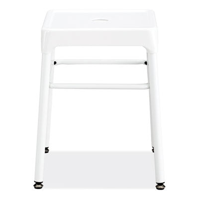 Safco® Steel GuestBistro Stool, Backless, Supports Up to 250 lb, 18" Seat Height, White Seat, White Base, Ships in 1-3 Business Days OrdermeInc OrdermeInc