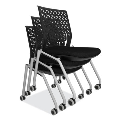 Thesis Training Chair w/Flex Back, Support Up to 250 lb, 18" High Black Seat, Gray Base, 2/Carton, Ships in 1-3 Business Days OrdermeInc OrdermeInc