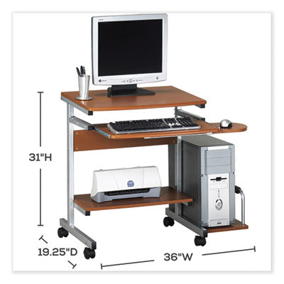 Eastwinds Series Portrait PC Desk Cart, 36" x 19.25" x 31", Medium Cherry, Ships in 1-3 Business Days OrdermeInc OrdermeInc