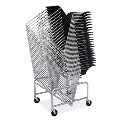 Sled Base Stack Chair Cart, Metal, 500 lb Capacity, 23.5" x 27.5" x 17", Silver, Ships in 1-3 Business Days OrdermeInc OrdermeInc