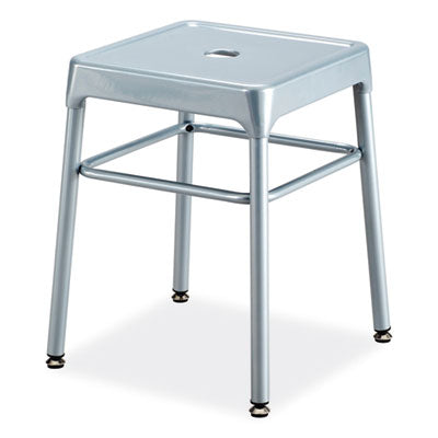 Safco® Steel GuestBistro Stool, Backless, Supports Up to 250 lb, 18" High Silver Seat, Silver Base, Ships in 1-3 Business Days OrdermeInc OrdermeInc