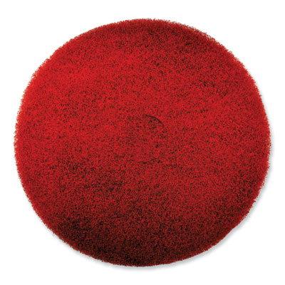 EZ CARE Heavy Duty Scrub Pad, 16" Diameter, Red/Gray, 5/Carton OrdermeInc OrdermeInc