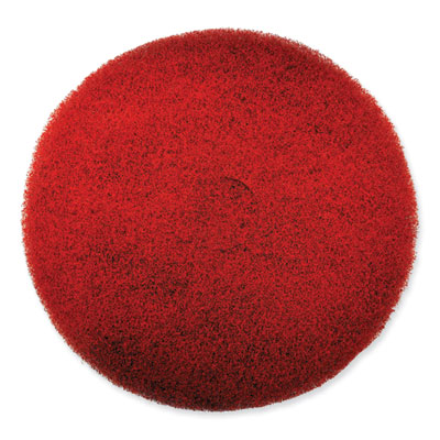 EZ CARE Heavy Duty Scrub Pad, 13" Diameter, Red/Gray, 5/Carton OrdermeInc OrdermeInc