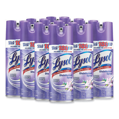 Disinfectant Spray, Early Morning Breeze, 12.5 oz Aerosol Spray, 12/Carton OrdermeInc OrdermeInc