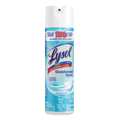 Disinfectant Spray, Crisp Linen, 19 oz Aerosol Spray, 12/Carton OrdermeInc OrdermeInc