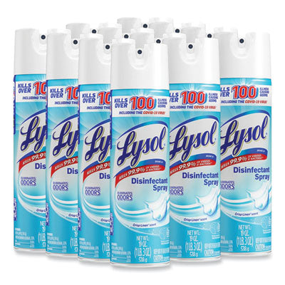 Disinfectant Spray, Crisp Linen, 19 oz Aerosol Spray, 12/Carton OrdermeInc OrdermeInc