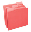 Universal® Deluxe Colored Top Tab File Folders, 1/3-Cut Tabs: Assorted, Letter Size, Red/Light Red, 100/Box OrdermeInc OrdermeInc