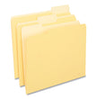 Universal® Deluxe Colored Top Tab File Folders, 1/3-Cut Tabs: Assorted, Letter Size, Yellow/Light Yellow, 100/Box OrdermeInc OrdermeInc