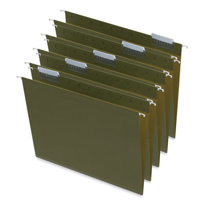 Universal® Box Bottom Hanging File Folders, 1" Capacity, Letter Size, 1/5-Cut Tabs, Standard Green, 25/Box OrdermeInc OrdermeInc