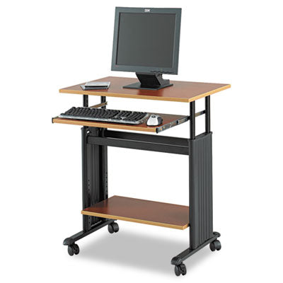 Muv 28" Adjustable-Height Desk, 29.5" x 22" x 29" to 34", Cherry/Black OrdermeInc OrdermeInc