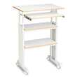 Muv Stand-Up Adjustable-Height Desk, 29.5" x 22" x 35" to 49", Gray OrdermeInc OrdermeInc