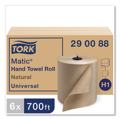 Matic Hardwound Roll Towel, 1-Ply, 7.7" x 700 ft, Natural, 857/Roll, 6 Rolls/Carton OrdermeInc OrdermeInc