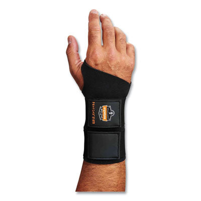 ProFlex 675 Ambidextrous Double Strap Wrist Support, Medium, Fits Left/Right Hand, Black - OrdermeInc