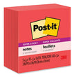 Post-it® Notes Super Sticky Self-Stick Notes, 3" x 3", Saffron Red, 90 Sheets/Pad, 5 Pads/Pack - OrdermeInc