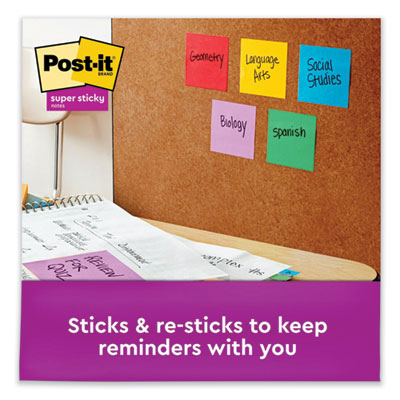 Post-it® Notes Super Sticky Self-Stick Notes, 3" x 3", Saffron Red, 90 Sheets/Pad, 5 Pads/Pack - OrdermeInc