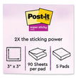 Post-it® Notes Super Sticky Self-Stick Notes, 3" x 3", Saffron Red, 90 Sheets/Pad, 5 Pads/Pack - OrdermeInc