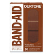 OurTone Adhesive Bandages, BR55, 2.25 x 0.63; 3 x 0.75; 3 x 1, Medium Brown, 30/Pack - OrdermeInc